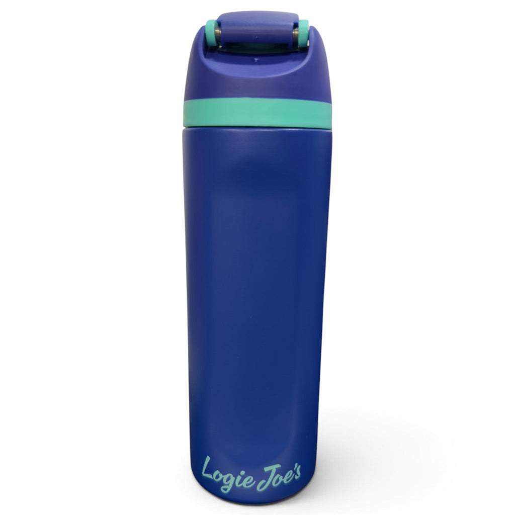 Shark Boy Hydration Bottle | 24oz Insulated Stainless Steel | Flip Straw Lid w/ Handle