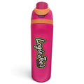 Pink/Orange Script Logie Joe's Hydration Bottle | 24oz Insulated Stainless Steel | Flip Straw Lid w/ Handle