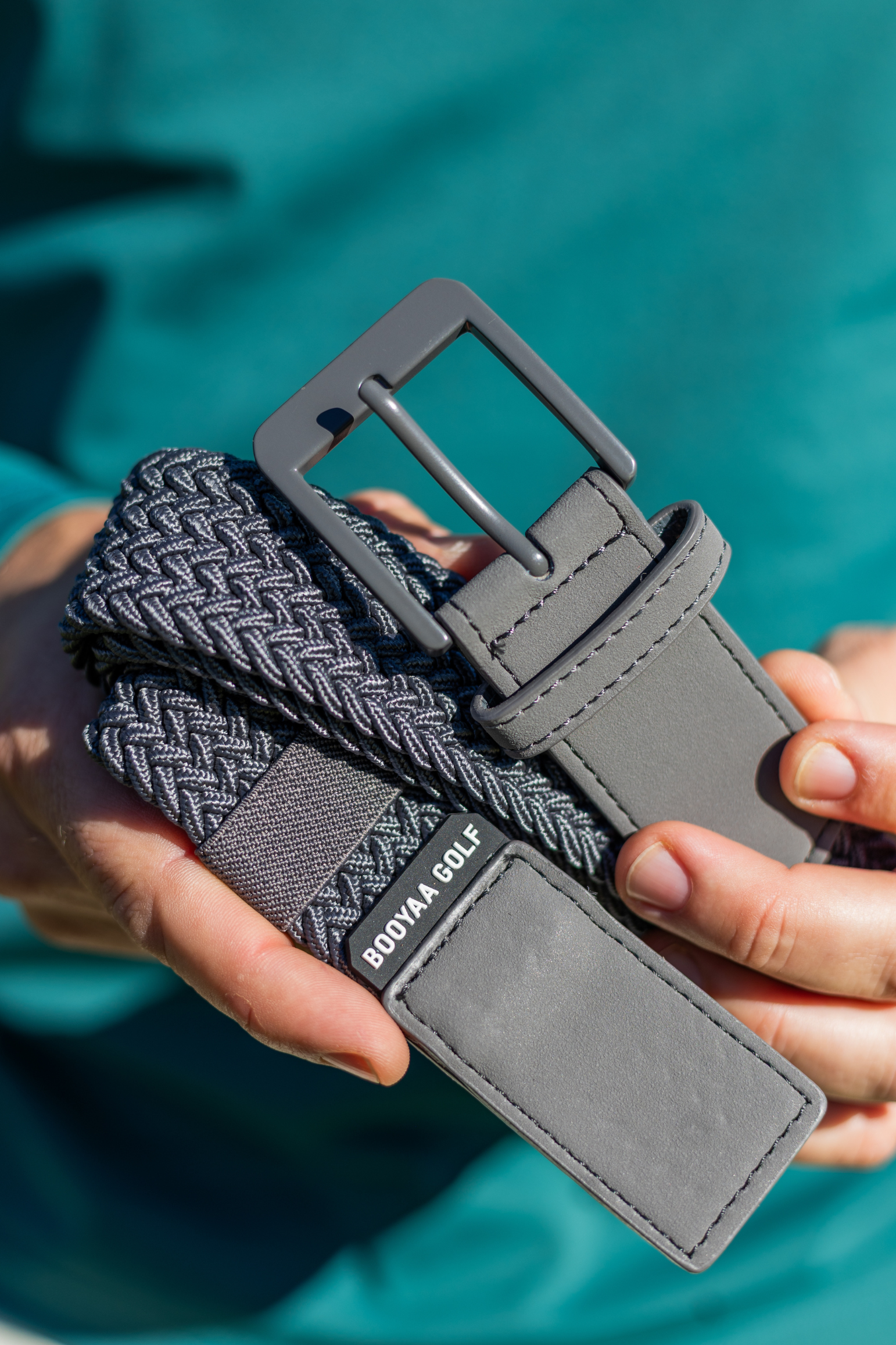 BOOYAA PREMIUM BELT - Woven Gray Stretch