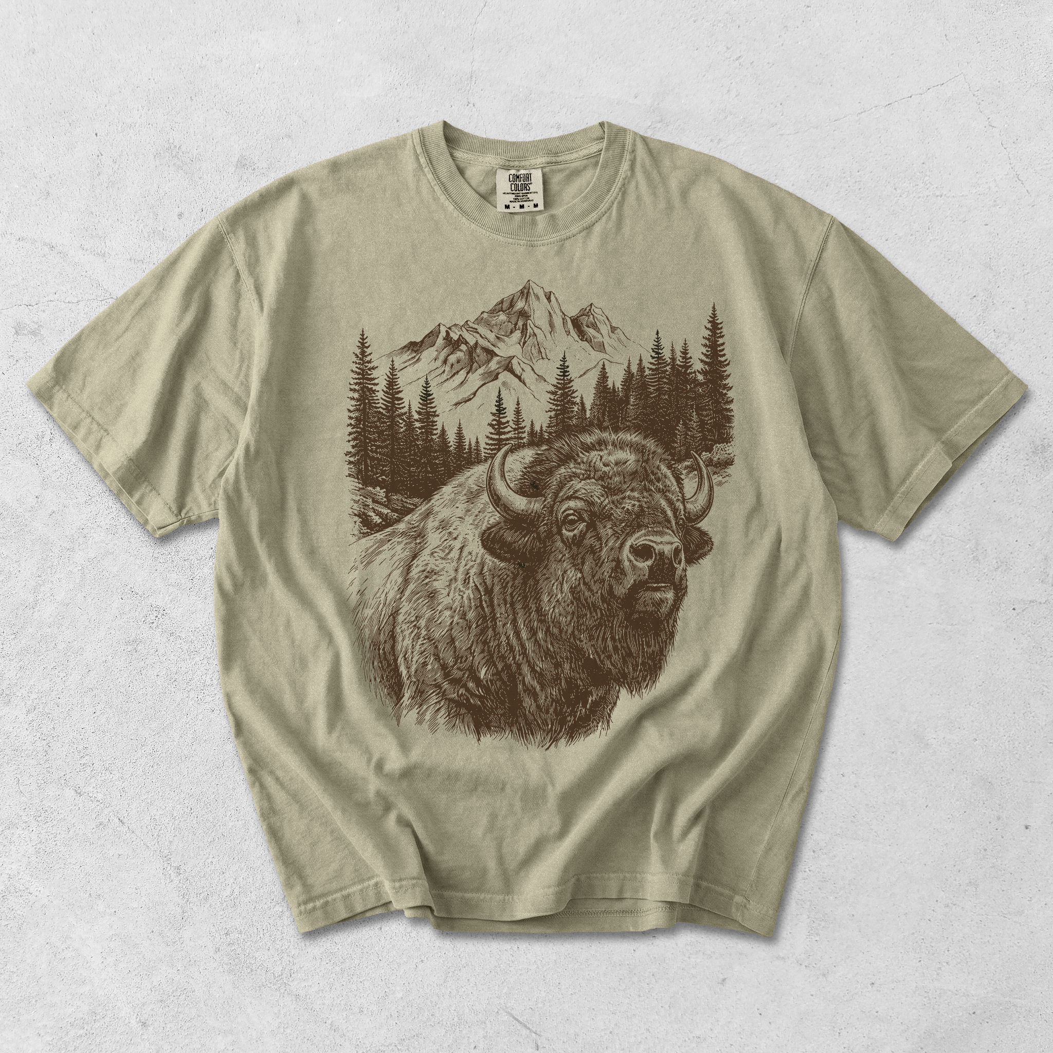Vintage Bison Mountain Graphic Tee