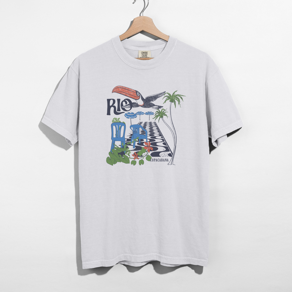 Rio Copacabana Graphic Tee | Vintage Brazil Travel Shirt