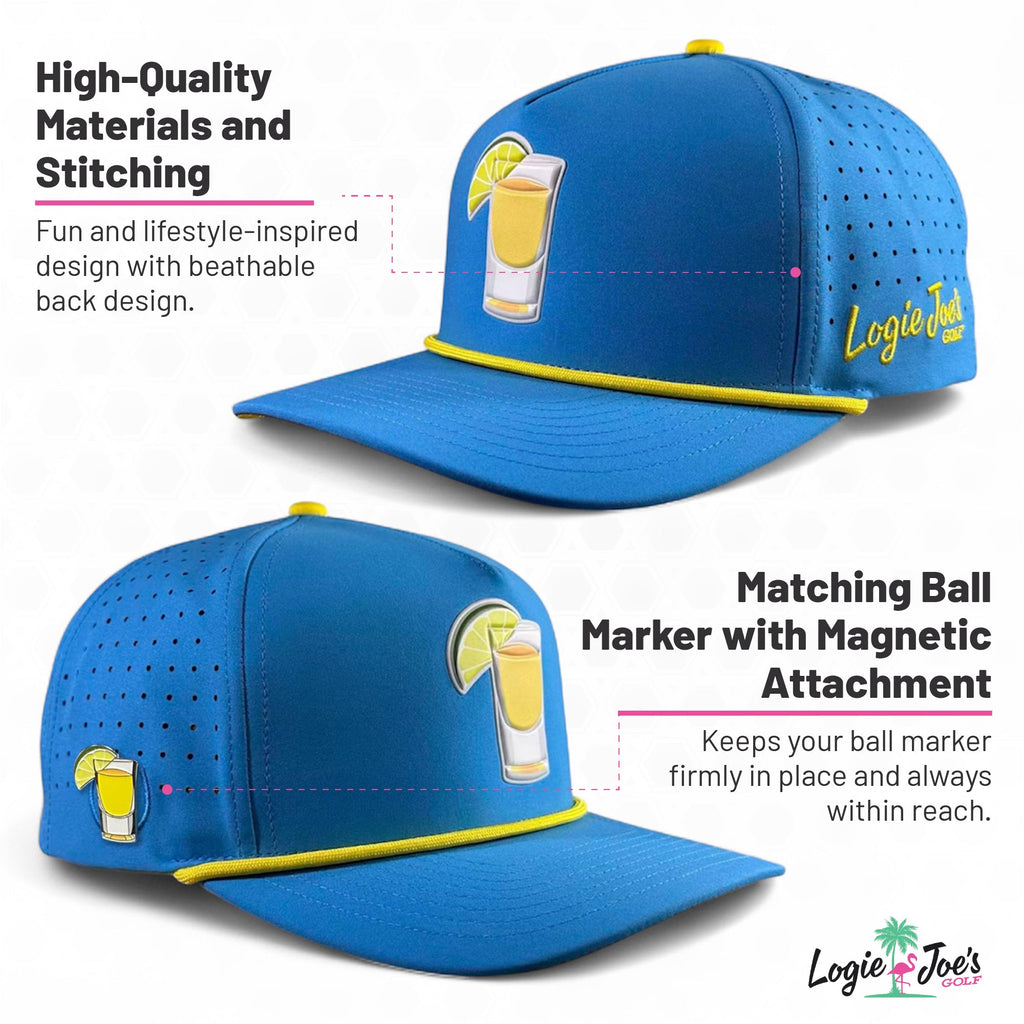 Estero Outpost Golf Hat | Snapback Cap | Built-in Magnetic Ball Marker Holder + Marker Included | Adjustable | Parks & Recreation