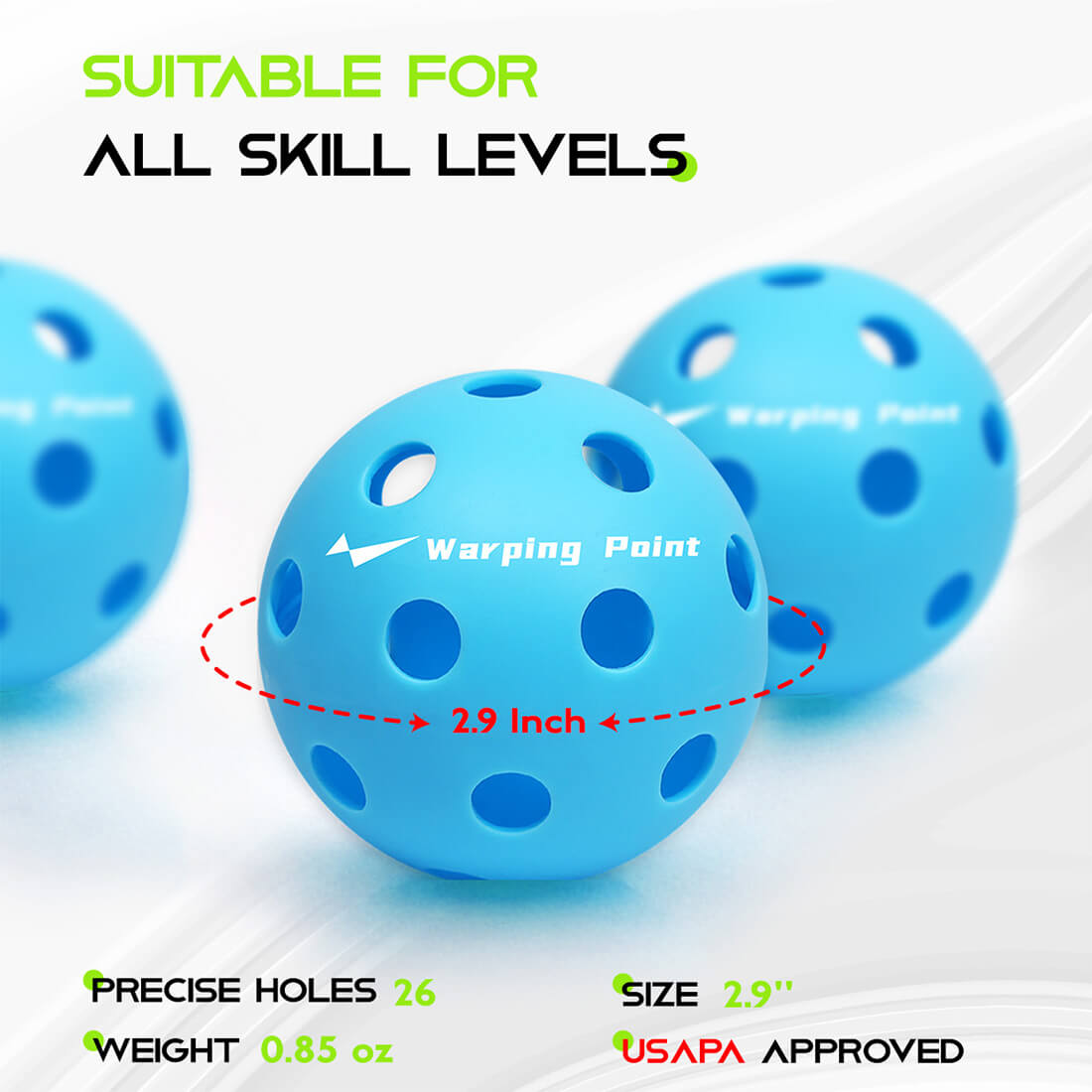 Indoor Practice Pickleballs - Blue