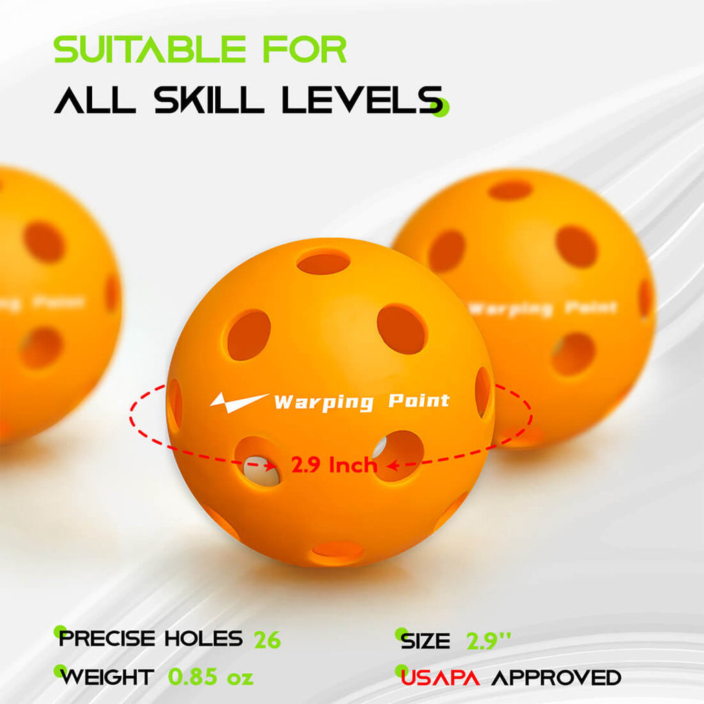 Indoor Practice Pickleballs - Orange