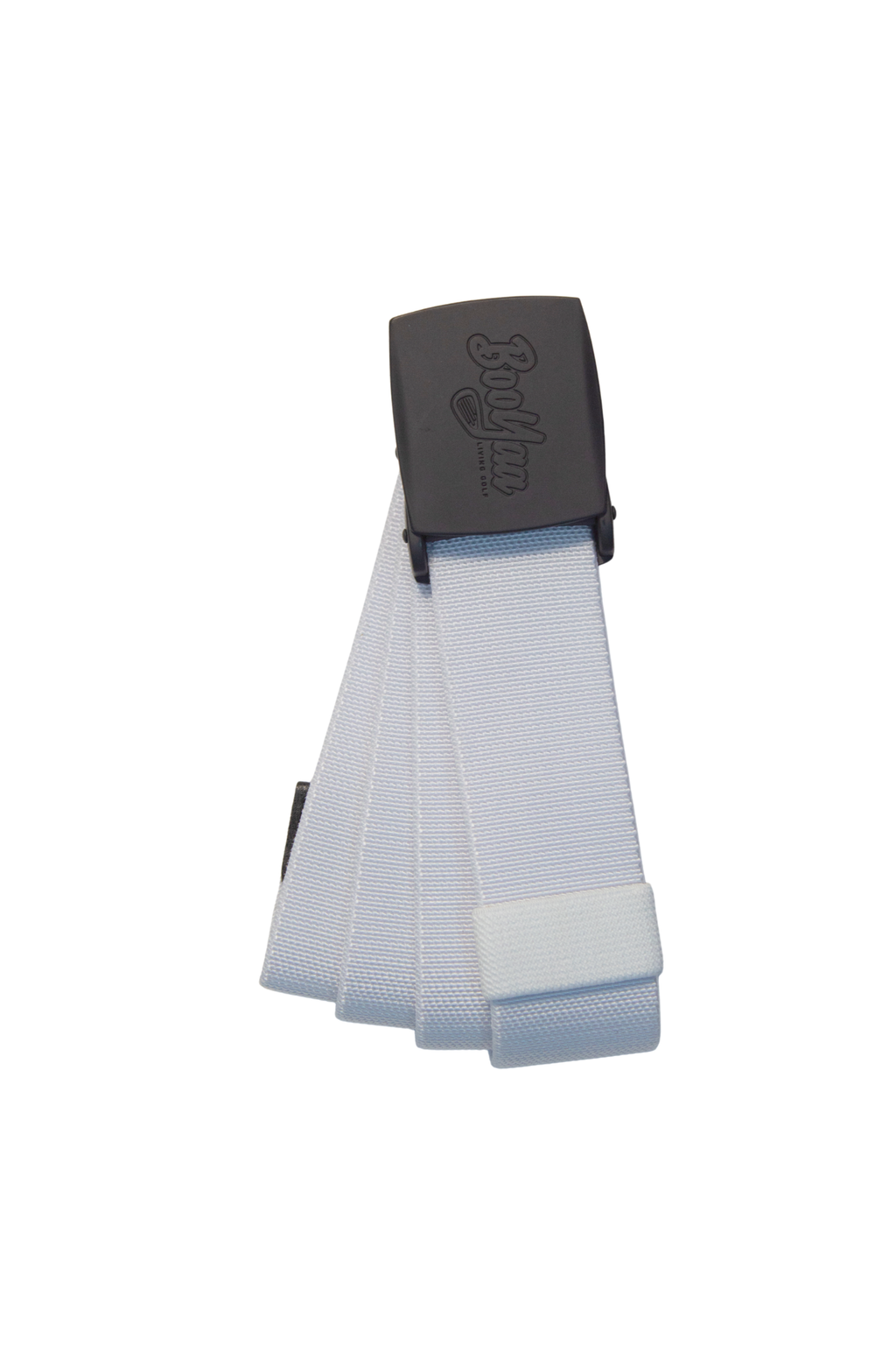 BooYaa Belt - Adjustable White Stretch with Black Alloy Buckle