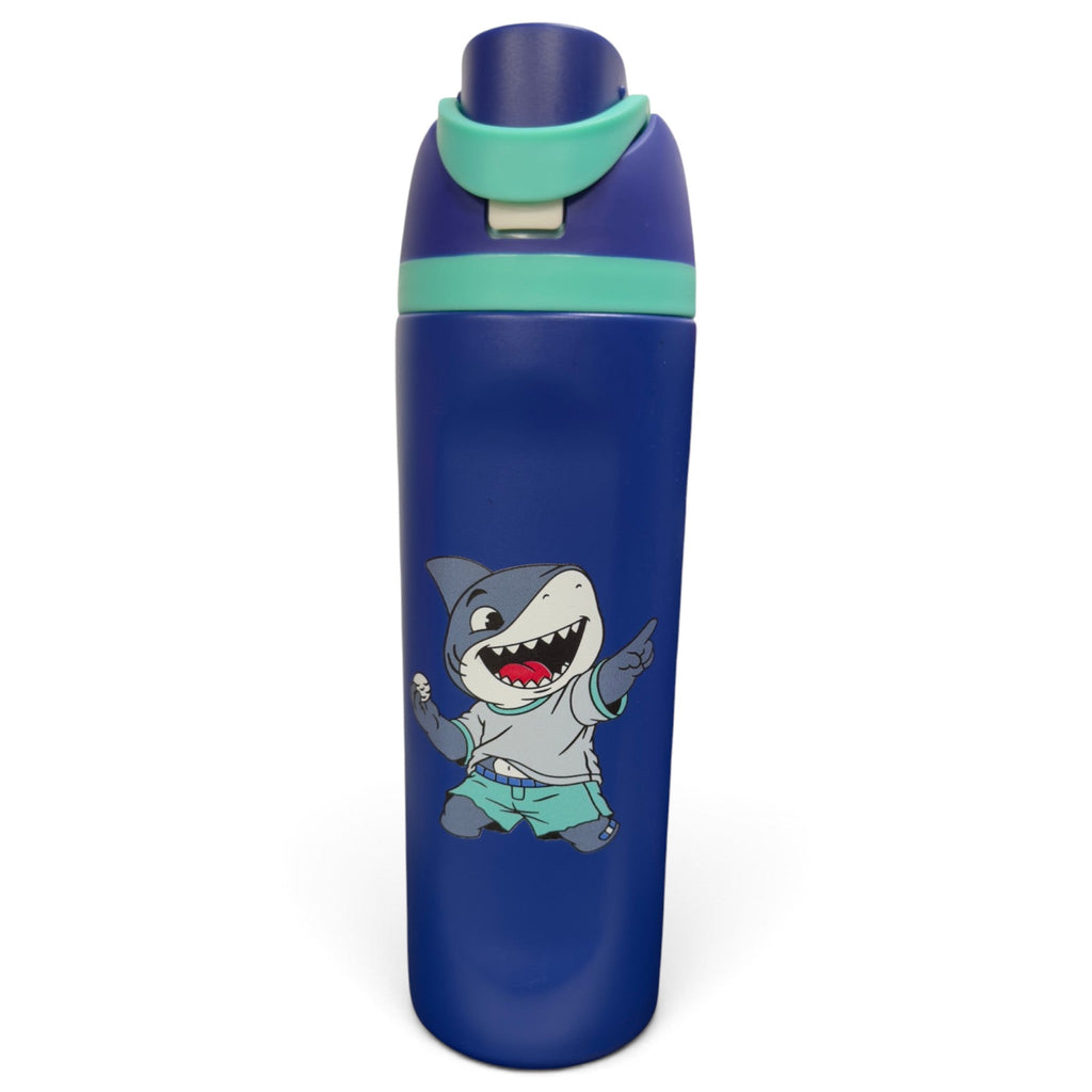 Shark Boy Hydration Bottle | 24oz Insulated Stainless Steel | Flip Straw Lid w/ Handle