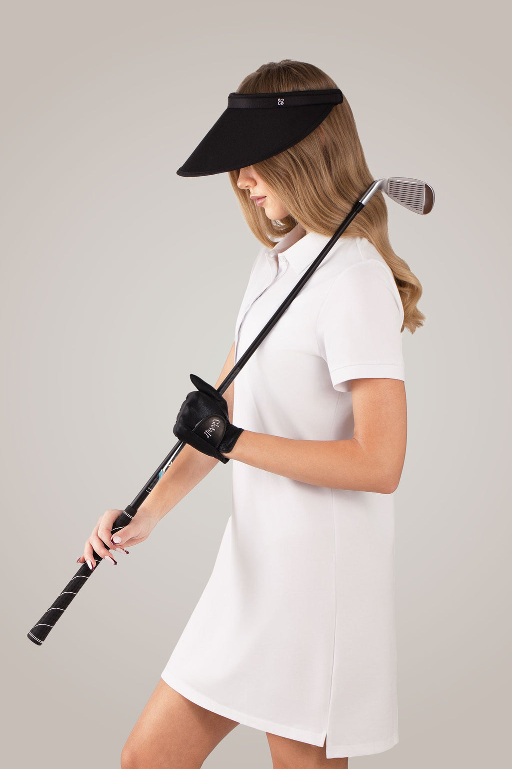 Black Wide Brim Slide On Visor