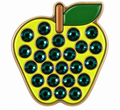 Green Apple Ball Marker & Hat Clip with Crystals by ReadyGOLF
