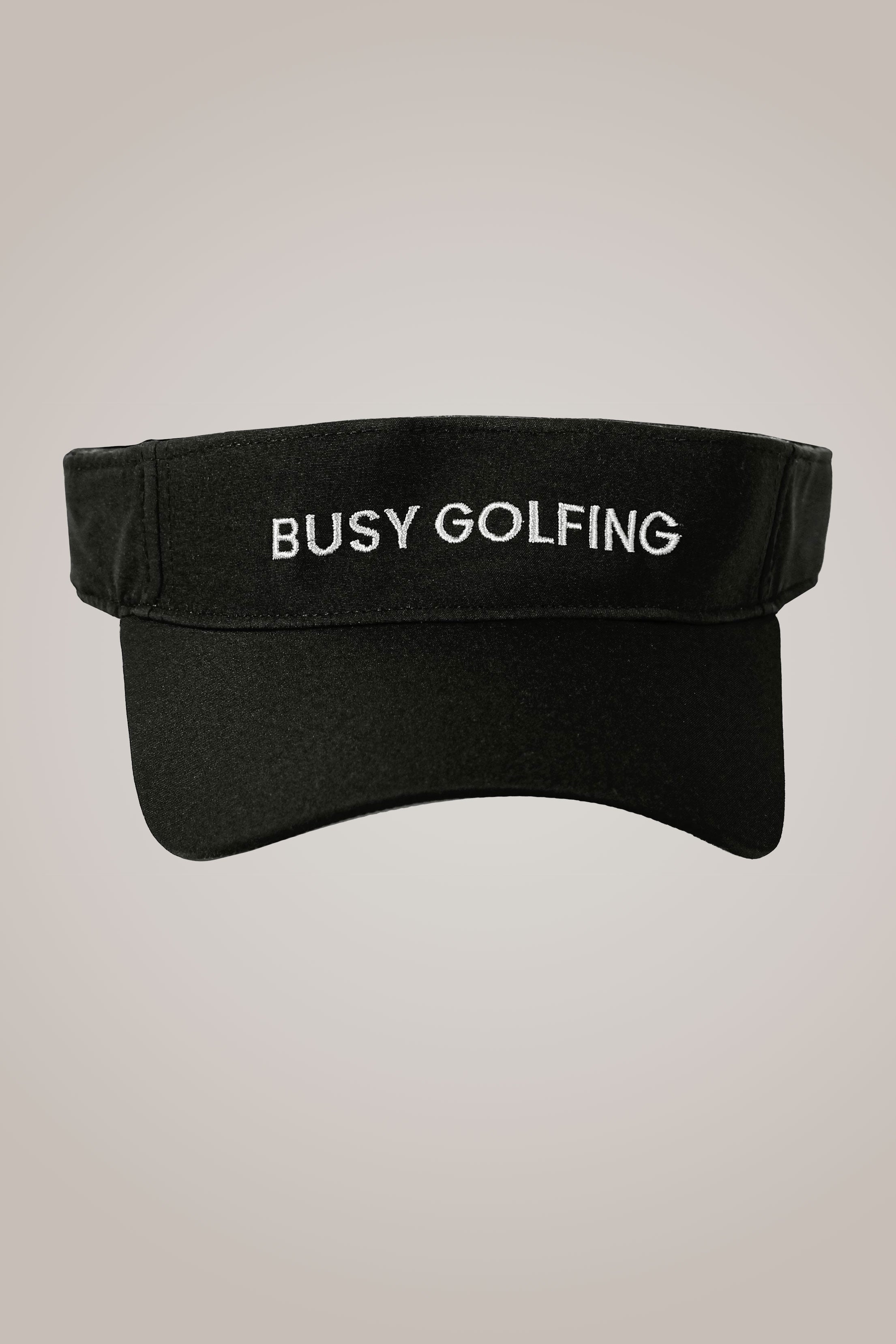 Busy Golfing Black Sport Visor
