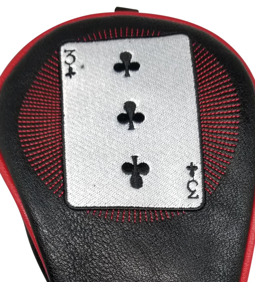 Casino Embroidered Fairway Headcover - 3 of Clubs by ReadyGOLF
