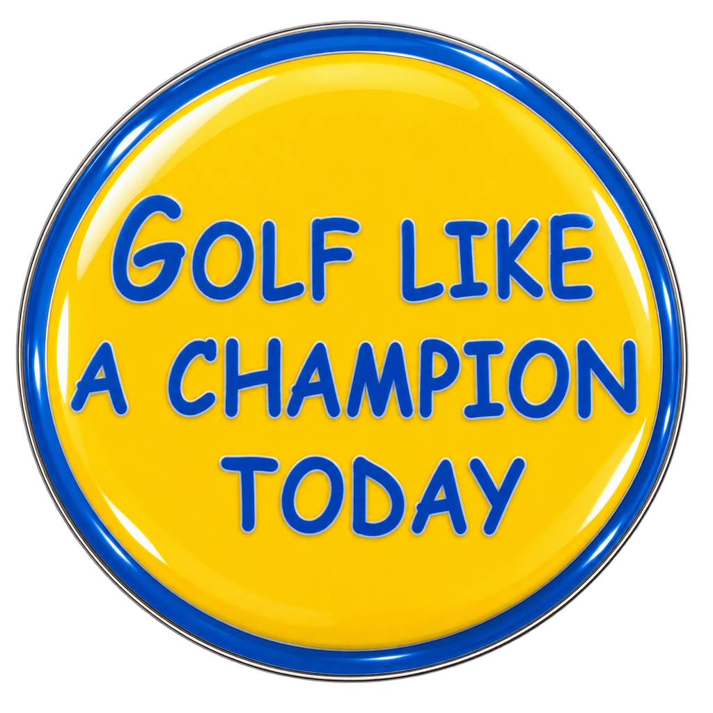 Golf Like A Champion Today Ball Marker & Hat Clip by ReadyGOLF