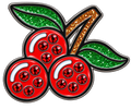 Slot Machine Cherries Ball Marker & Hat Clip with Crystals by ReadyGOLF