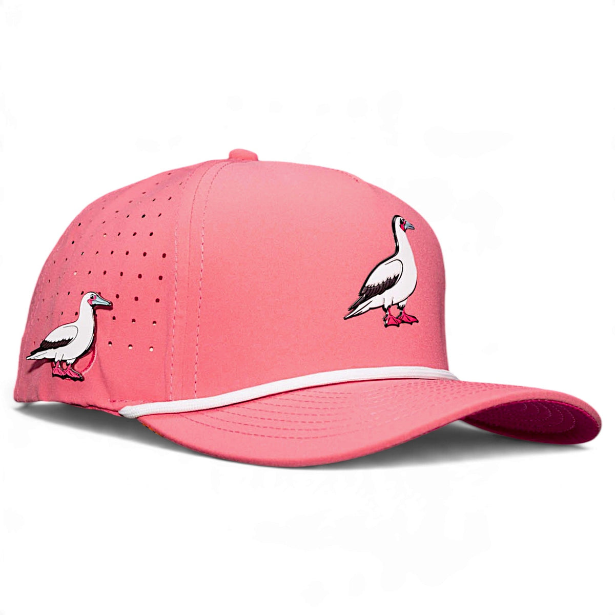 Redfoot Birdie Golf Hat | Snapback Cap | Built-in Magnetic Ball Marker Holder + Marker Included | Adjustable Red Footed Booby
