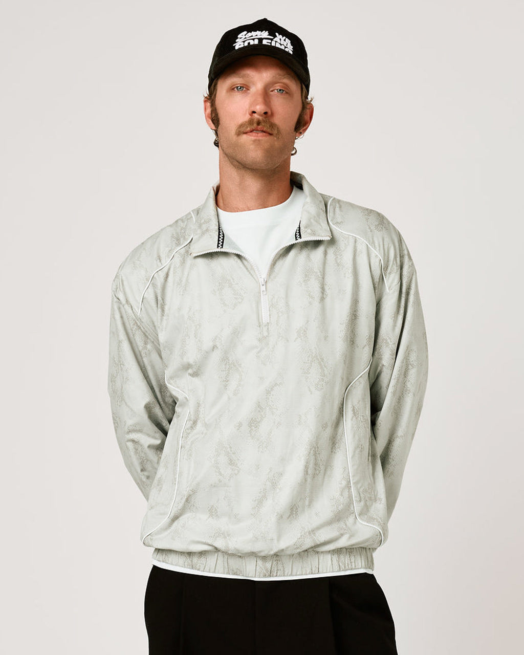 Pullover Piped QTR ZIP - Succulent Green