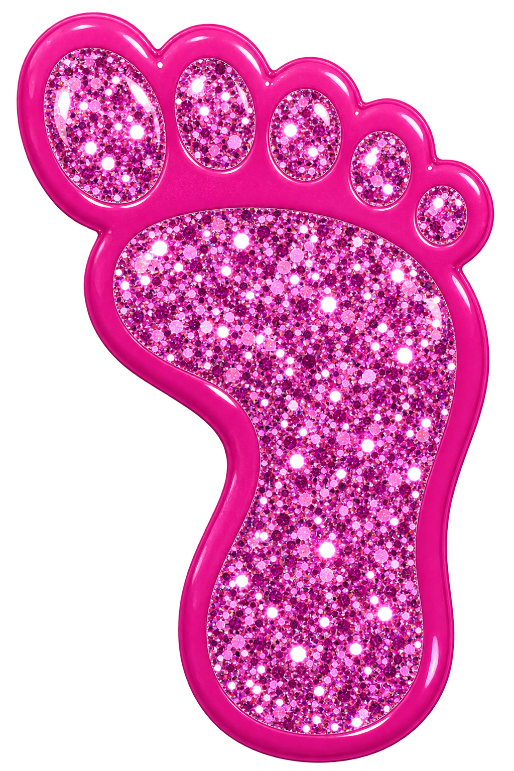 Pink Foot Print Glitter Ball Marker &  Hat Clip by ReadyGOLF
