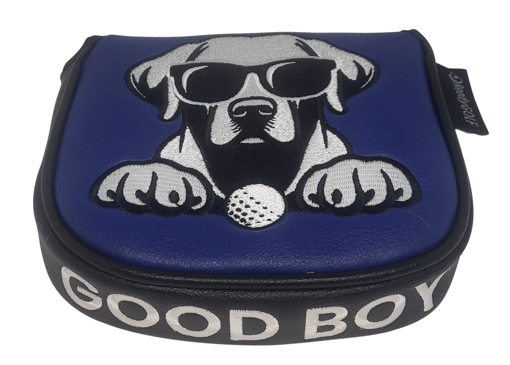 L.A.B. DF3 Embroidered Center-Shafted Putter Cover by ReadyGOLF - Black Lab - Good Boy