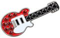 Rock & Roll Guitar Ball Marker & Hat Clip with Crystals by ReadyGOLF