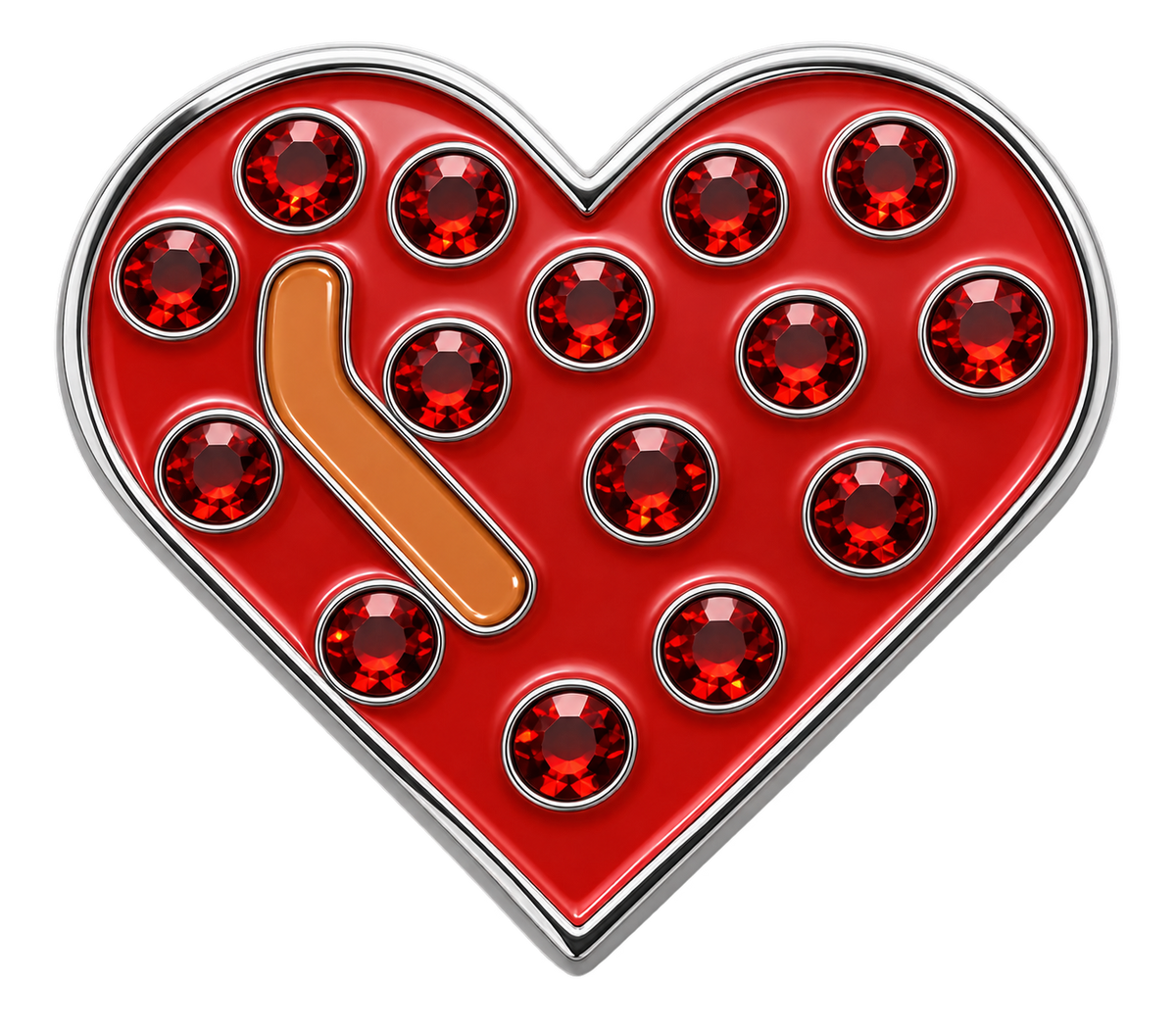 Heart Ball Marker & Hat Clip with Crystals by ReadyGOLF