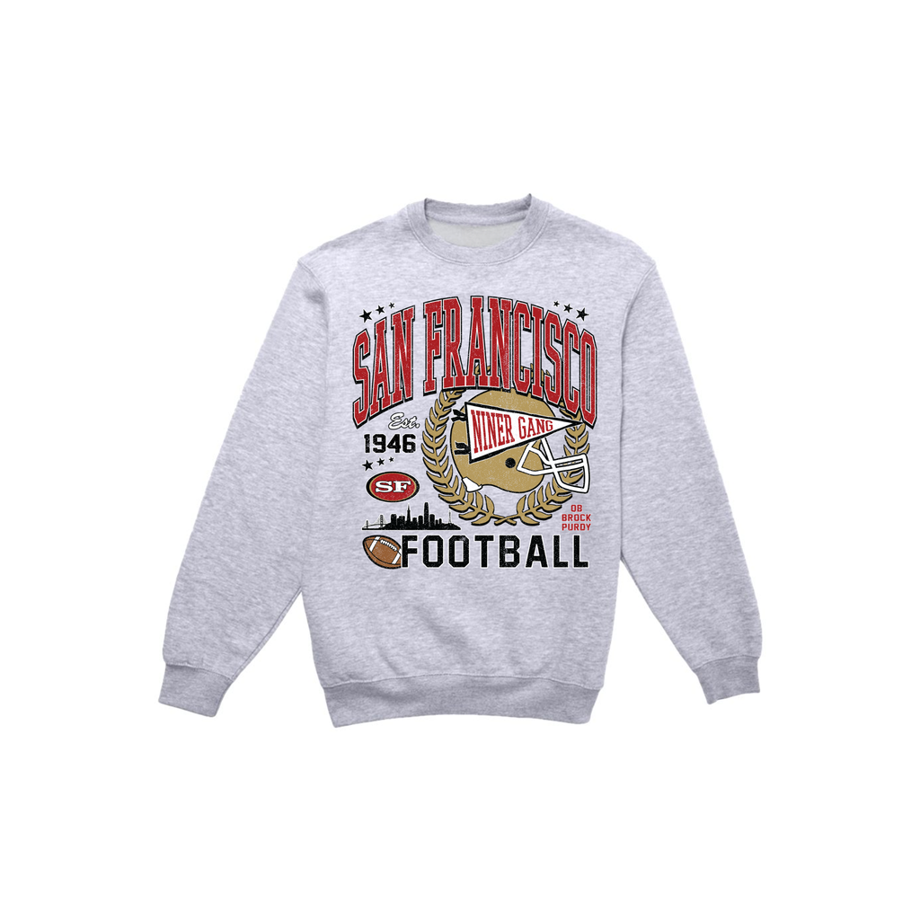 San Francisco Football Sweatshirt | Vintage Red & Gold Game Day Crewneck