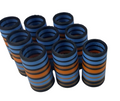 Custom NEW .370 Golf Ferrules Black Orange Neon Blue Iron Ferrules 7 Pack