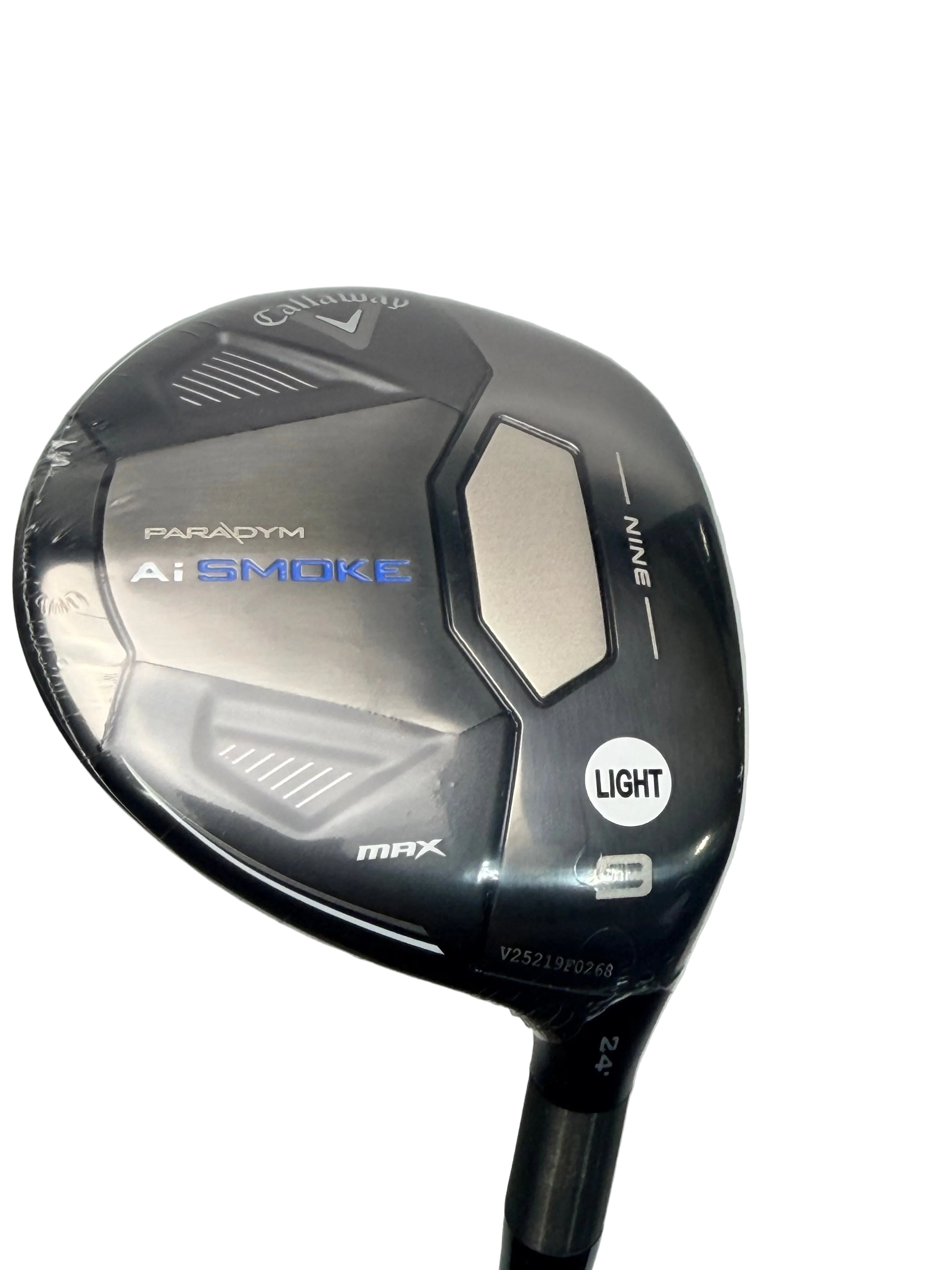 Callaway NEW Ai Smoke 9 Wood 24° Cypher Black 40g Senior Flex 41.5"