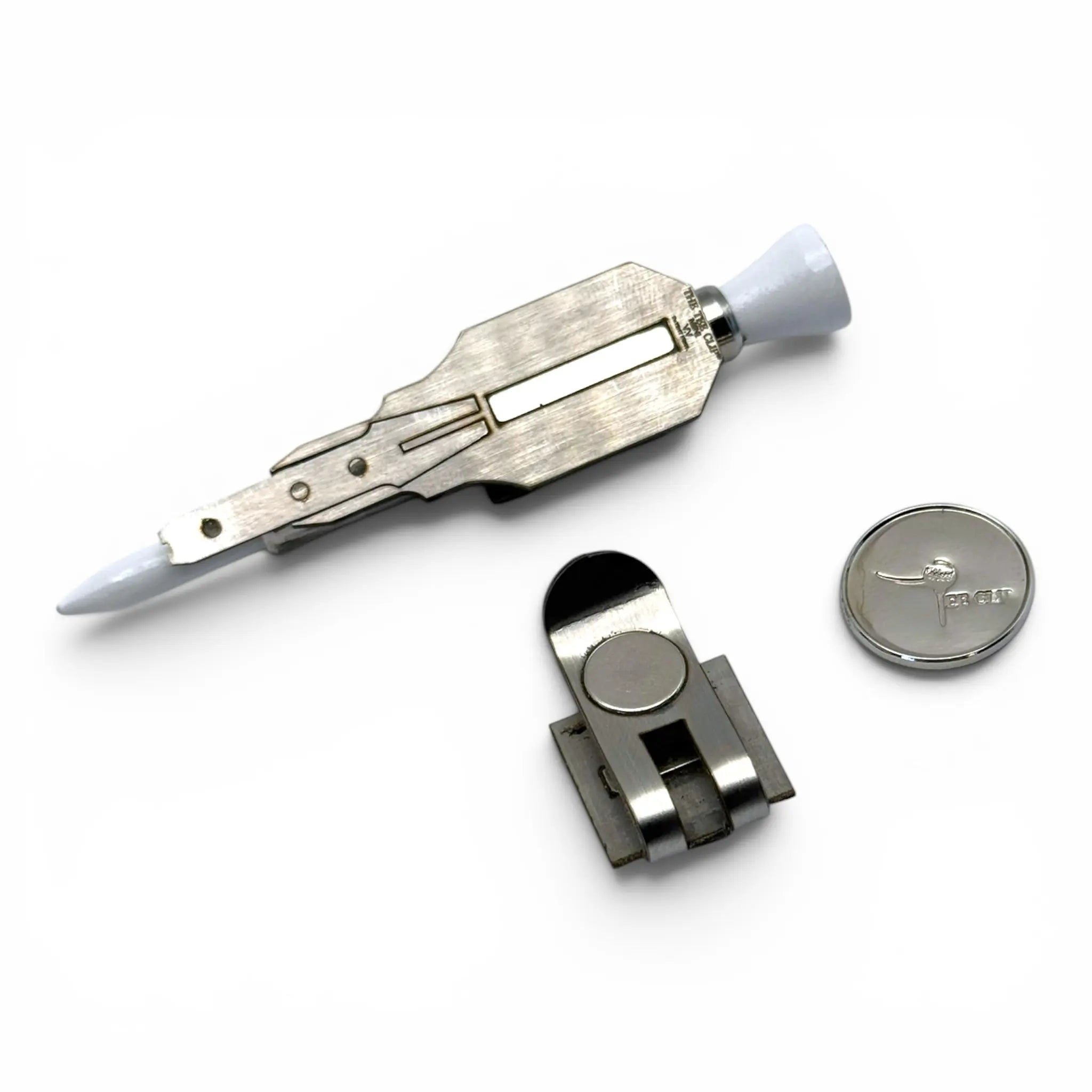 The Tee Clip® MINI V.V – Patent Pending Compact Magnetic Golf Multi-Tool System