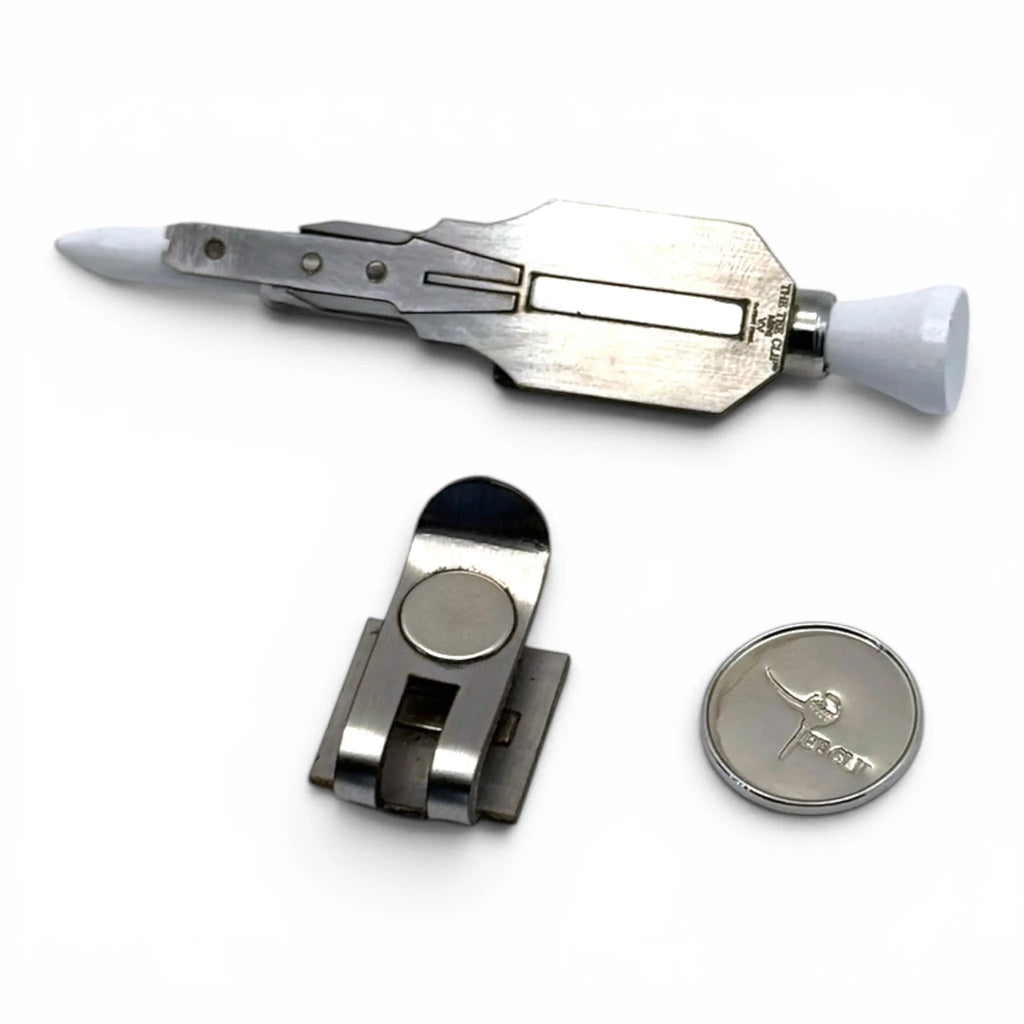 The Tee Clip® MINI V.V – Patent Pending Compact Magnetic Golf Multi-Tool System