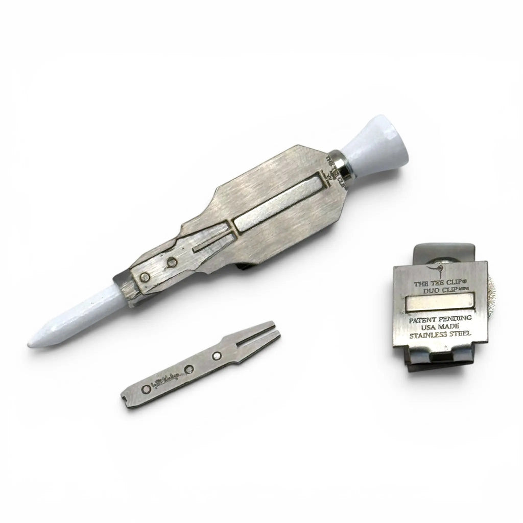 The Tee Clip® MINI V.V – Patent Pending Compact Magnetic Golf Multi-Tool System