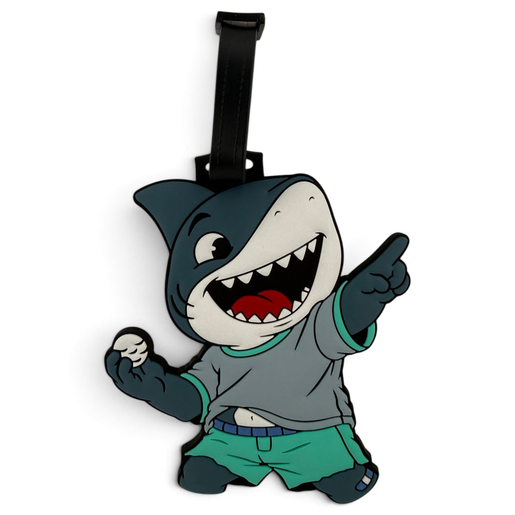 Shark Boy Clip-On Tag | Multi-Use Bag Tag, Travel Tag, Golf Accessory