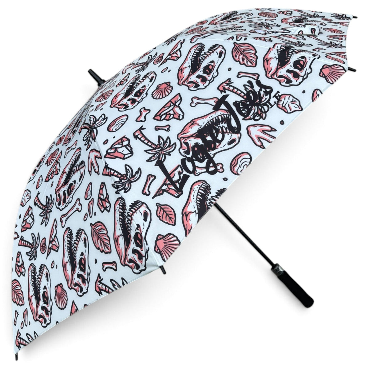 "Fossil Fairways" | 60" Golf Umbrella | Oversized Golf Umbrella | Dinosaurs Fossils