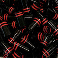 Premium Quality Iron Ferrules Black w/ Double Red Rings 1”