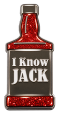 "I Know Jack" Ball Marker & Hat Clip with Crystals by ReadyGolf