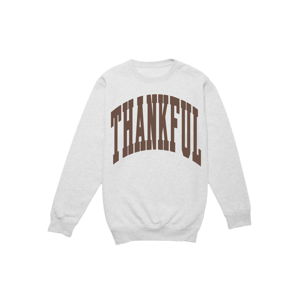 Thankful Graphic Sweatshirt | Neutral Fall Thanksgiving Crewneck