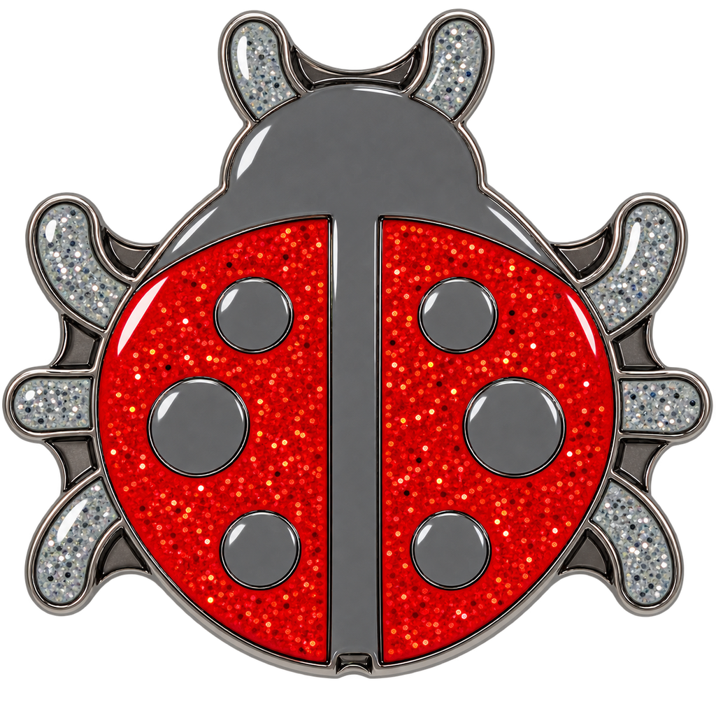 Ladybug Glitter Ball Marker & Hat Clip by ReadyGOLF