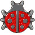 Ladybug Glitter Ball Marker & Hat Clip by ReadyGOLF
