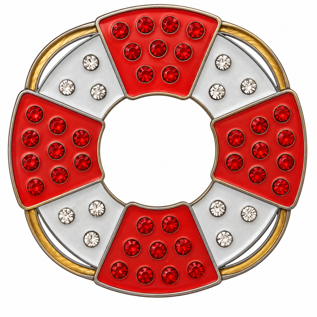 Lifesaver Crystal Ball Marker & Hat Clip by ReadyGOLF