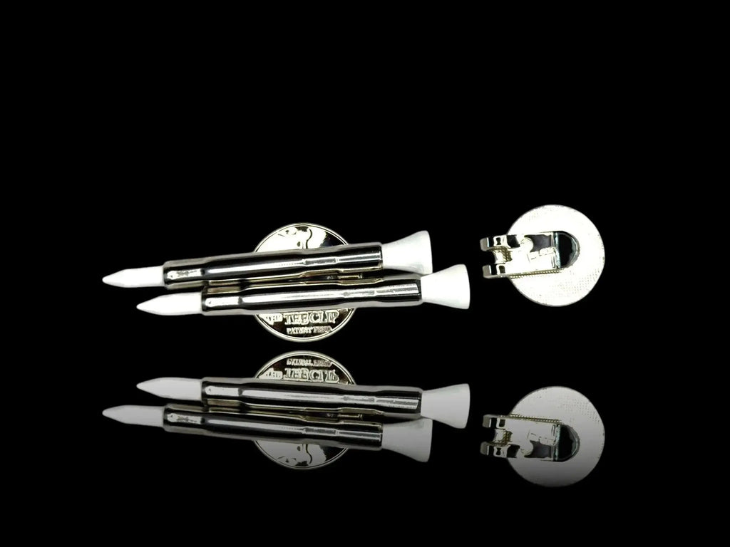 The Tee Clip®: USA Made | Magnetic Golf Multi Tool - Golf Tee Holder, Ball Marker, Putting Alignment & Divot Repair