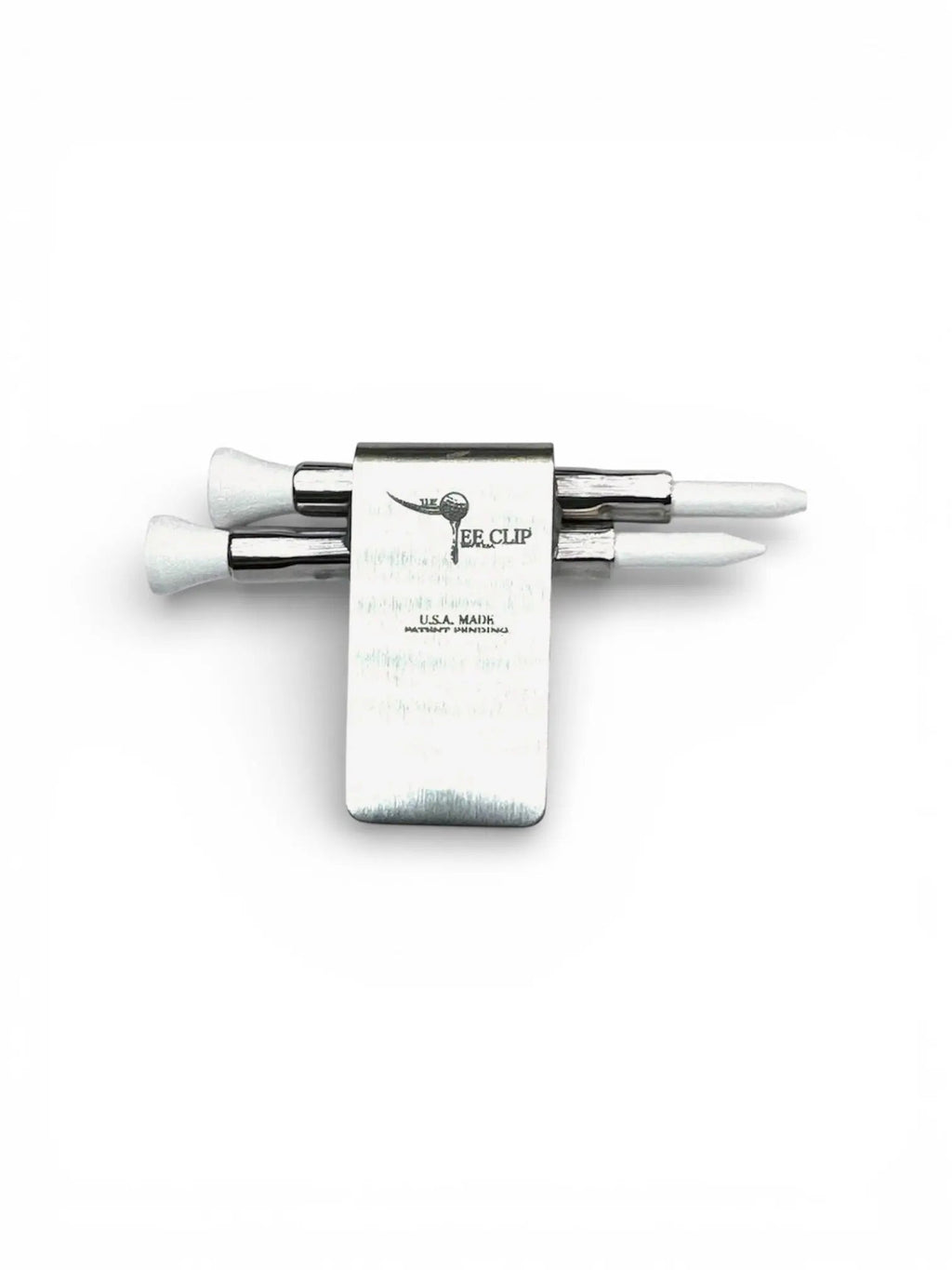 The Tee Clip® Tether™: USA Made | Golf Tee Holder for Belt or Waist| Double Barrels for 2 Tees and 18mm Ball Marker