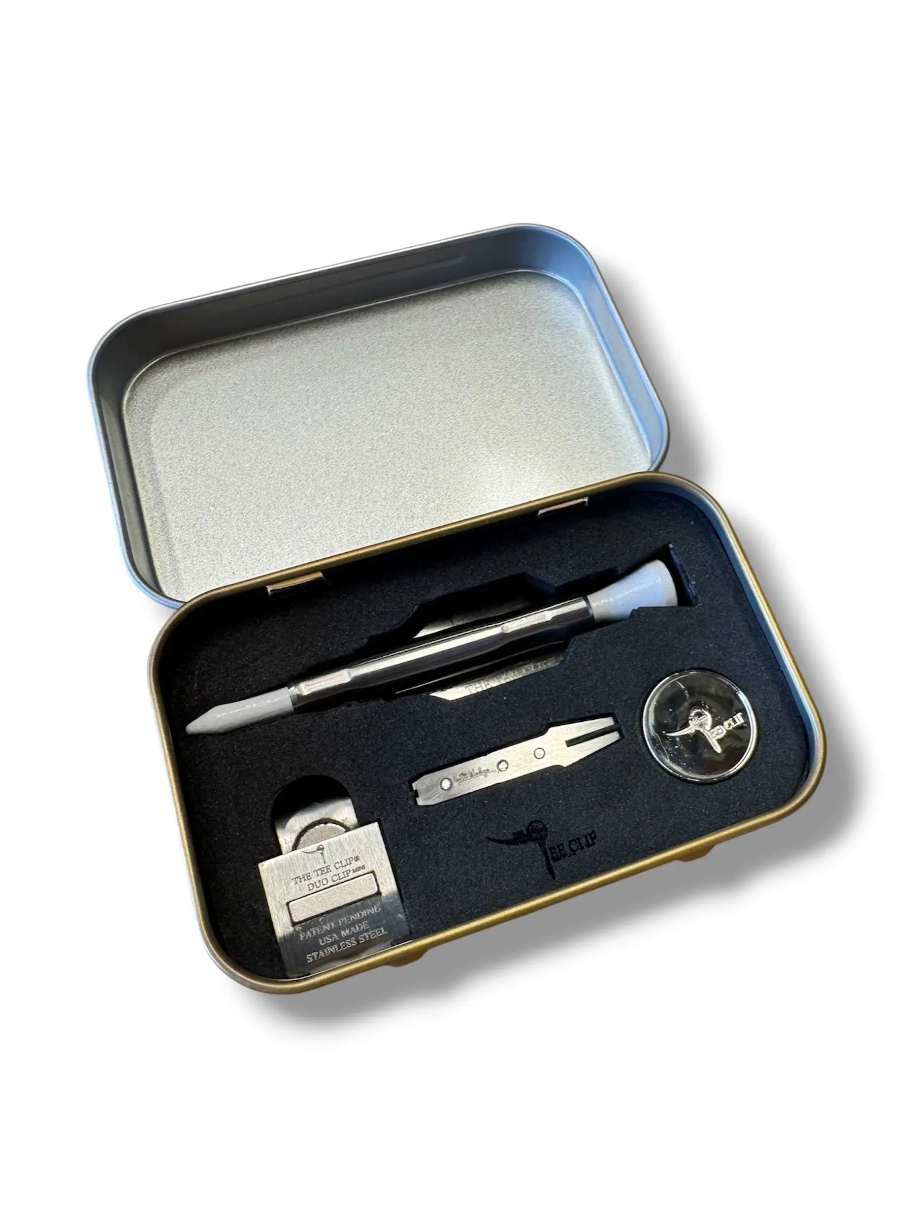 The Tee Clip® MINI V.V – Patent Pending Compact Magnetic Golf Multi-Tool System
