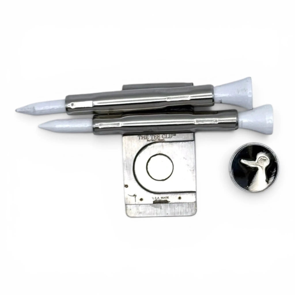 The Tee Clip® Tether V.V – USA Made Patent Pending Belt & Waistband Golf Tee Holder