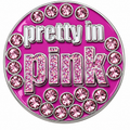 Pretty In Pink Crystal Ball Marker & Hat Clip by ReadyGOLF