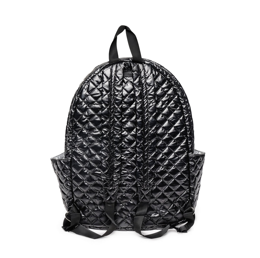 Black Quilted Tennis Racquet Backpack