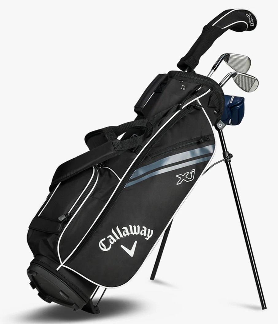 Callaway NEW XJ Level 1 Junior Set Left Handed FW 7i SW Putter Stand Bag