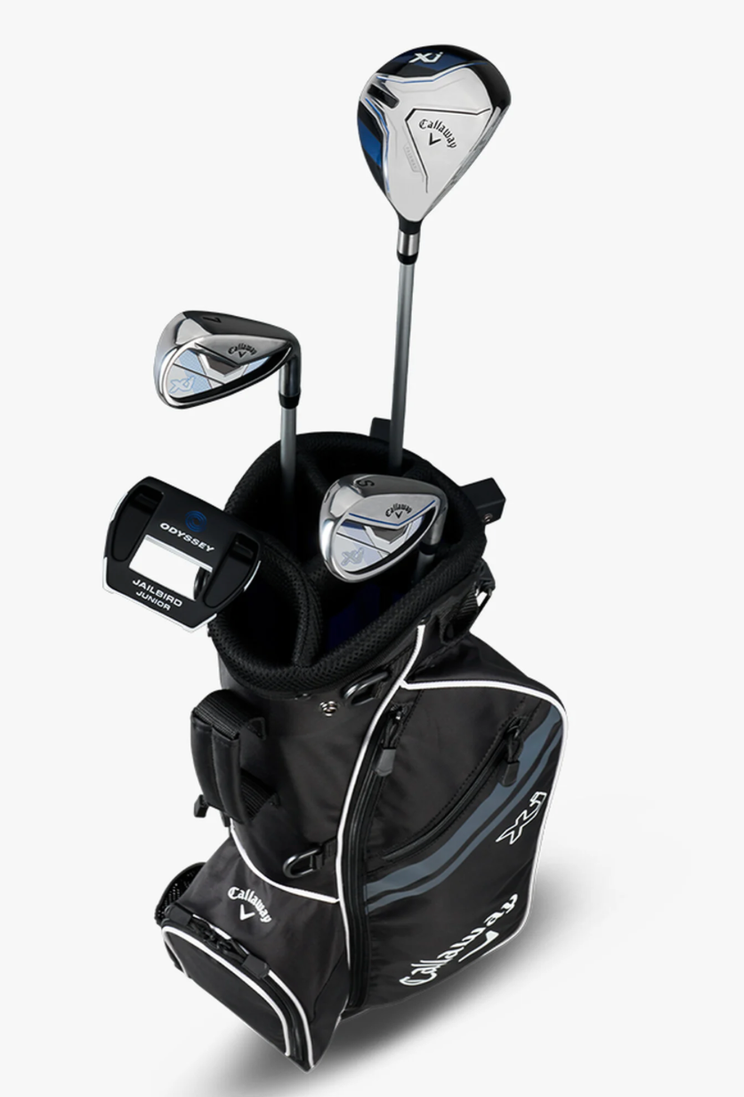 Callaway NEW XJ Level 1 Junior Set Left Handed FW 7i SW Putter Stand Bag