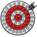 Archery Target Crystal Ball Marker & Hat Clip by ReadyGOLF