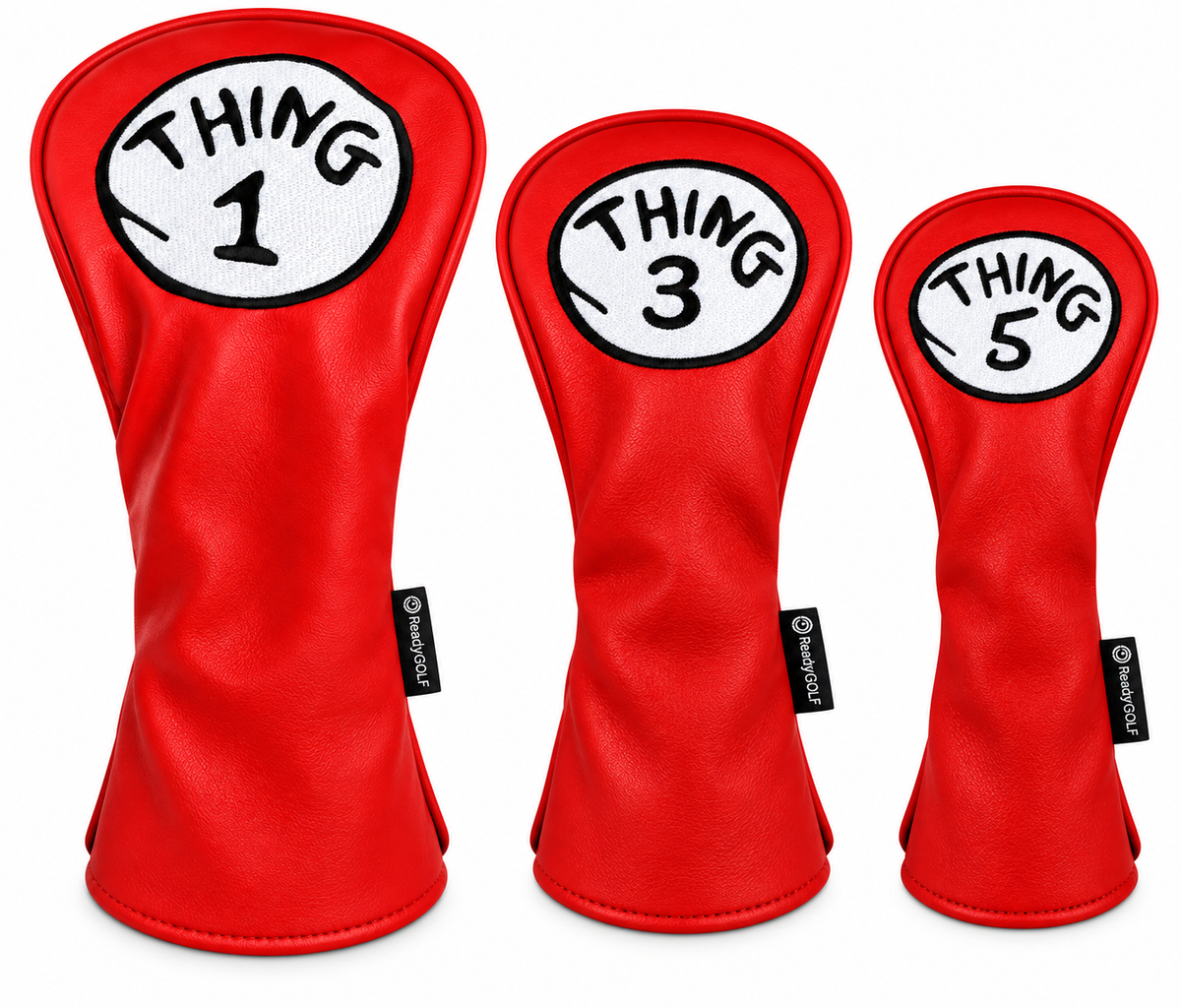 Thing 1, Thing 3, Thing 5 Headcover Set by ReadyGOLF (Driver, 3 & 5 Wood)
