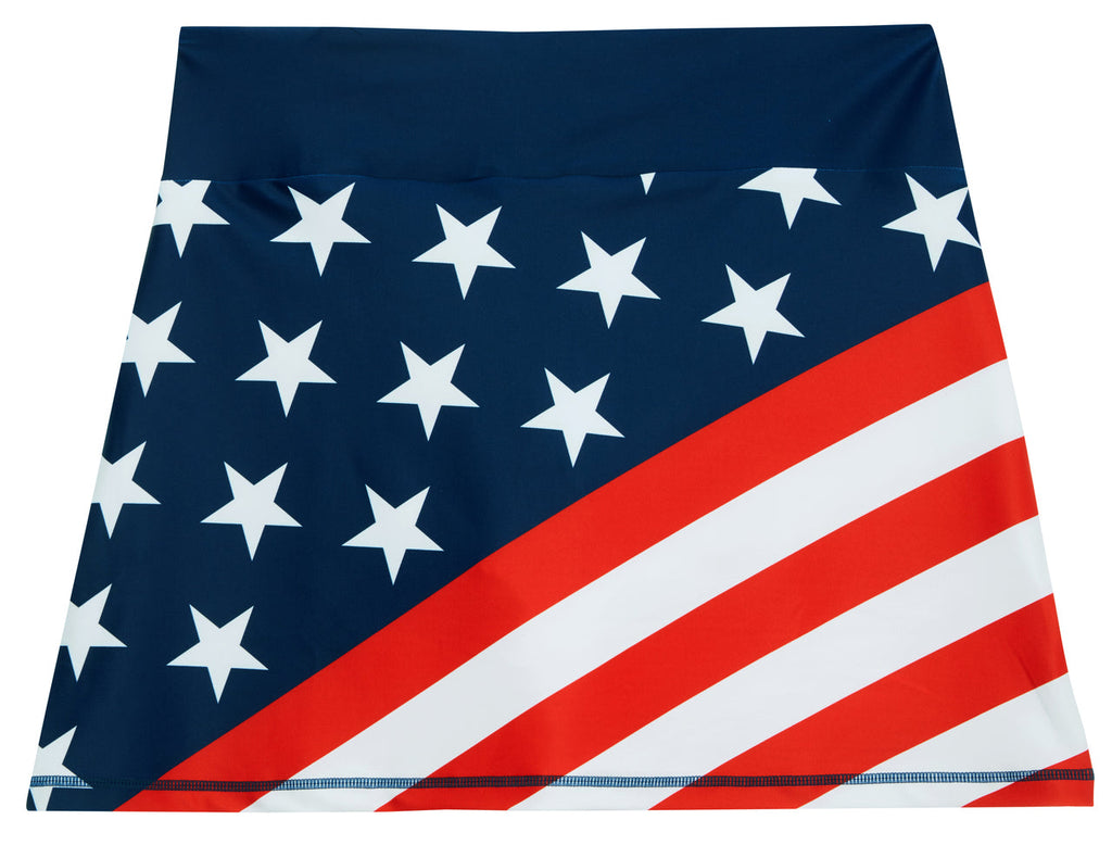 USA Flag Ladies Active SKORT by ReadyGOLF