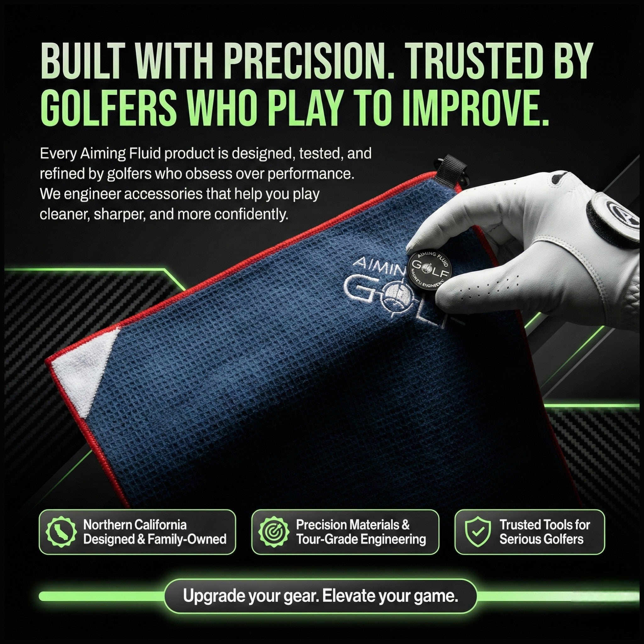 Magna-Anchor™ Magnetic Golf Towel – The 40 (16×40)