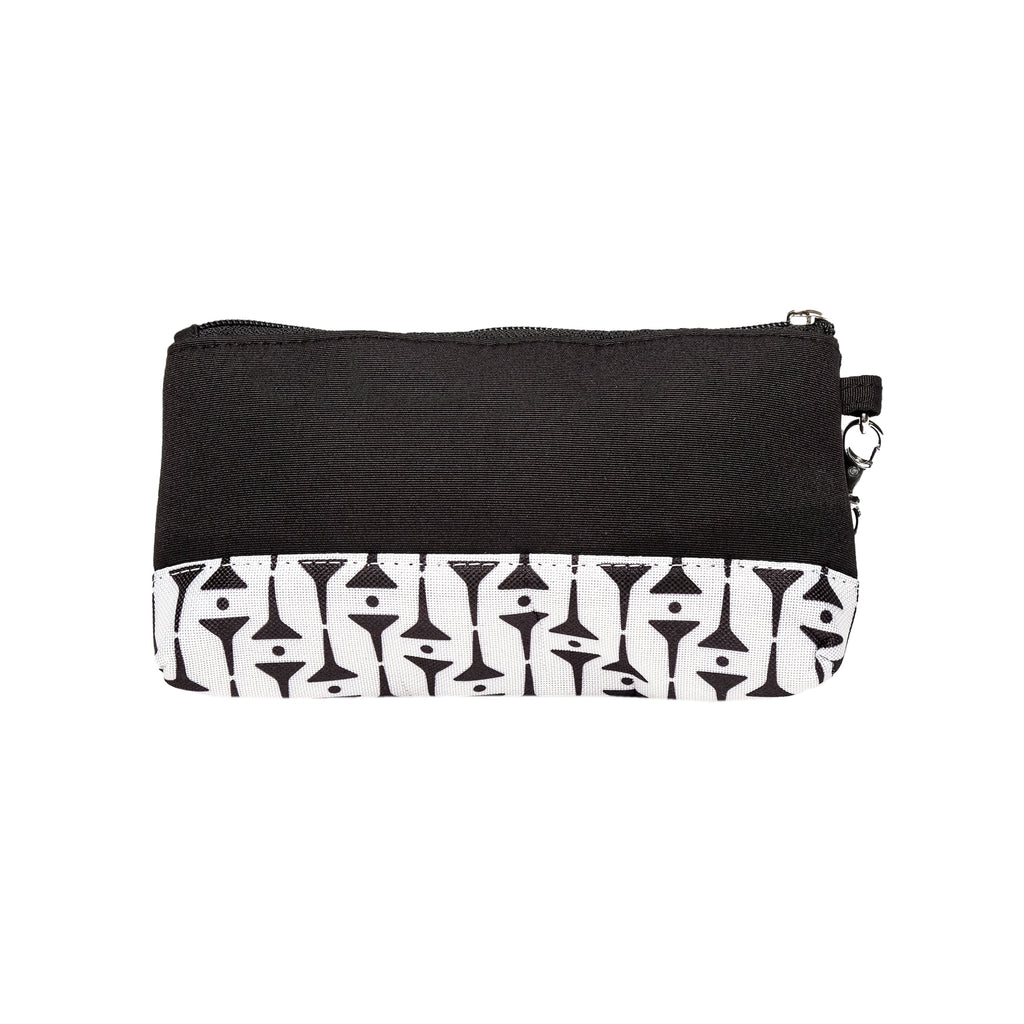 Black Tees Wristlet with Removeable Strap