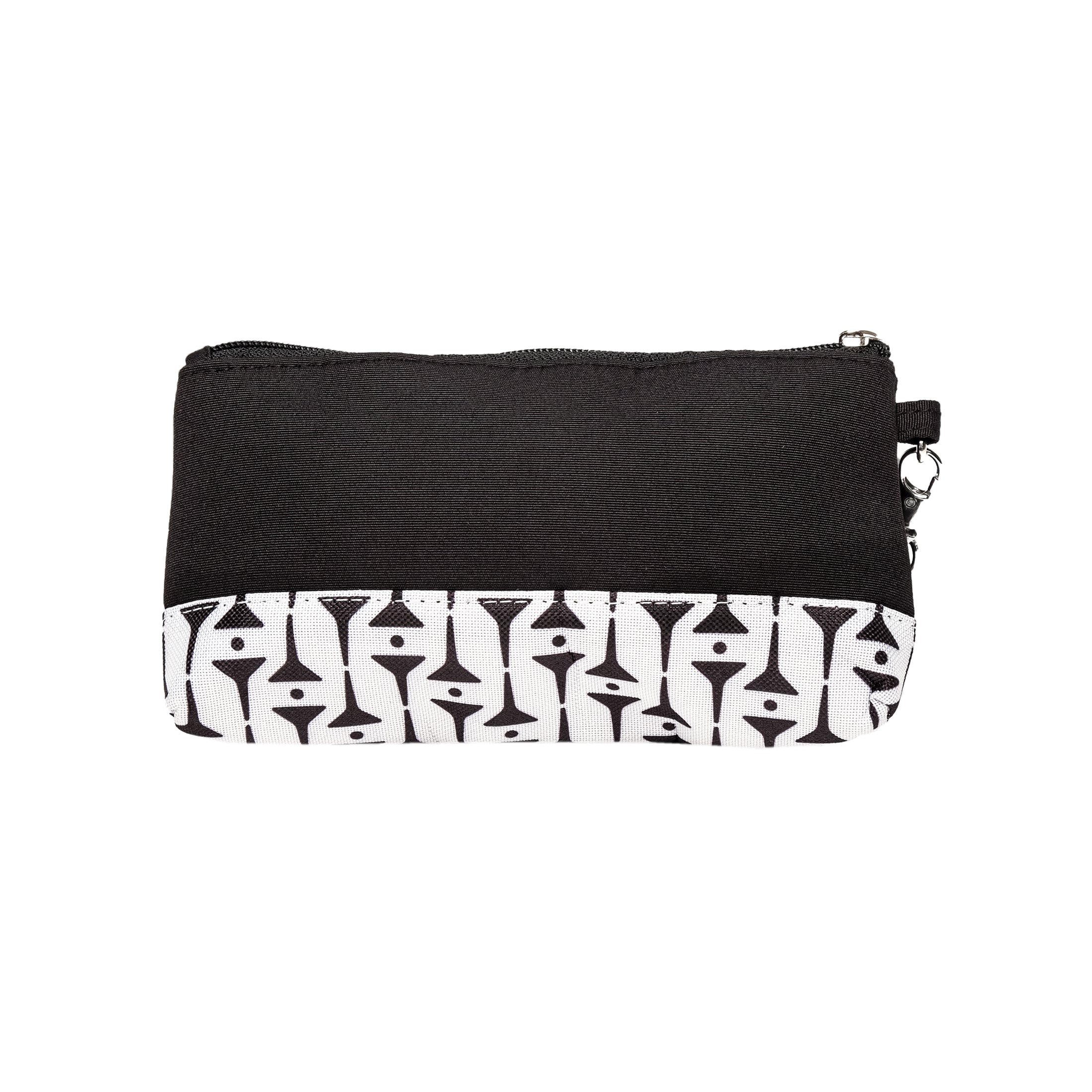 Black Tees Wristlet with Removeable Strap